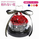 プリザーブドフラワー 本物バラ LEDライト付き ガラスドーム 保存花 枯れない花 永遠の花 誕生日ギフト プレゼント 大切な人 結婚式 母の日 クリスマスギフ...