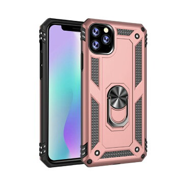 半額！ iPhone11 Pro スマホケース 背面ケース ハイブリッド 2重構造 TPU+PC 耐衝撃 マット メタリックカラー 落下防止 スタンド機能 ホルダーリング バンカーリング