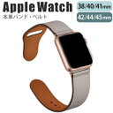 applewatch series 9/8/7/6/SE/5/4/3/2/1 (38mm/40mm/41mm/42mm/44mm/45mm) 対応 バンド ベルト スライド式 レザー 本革 ビジネス 仕事 ベーシック カジュアル ナチュラル スタイリッシュ 薄型 スリム シンプル グレー w050-