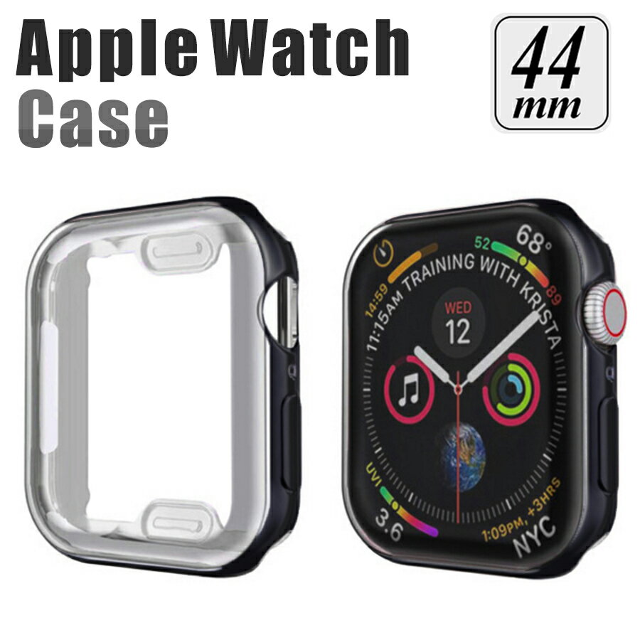 apple watch С series 6 5 4 SE б  44mm Ʃ ꥢ ᥿å   վ ݸ Ѿ׷ ɻ ե륫С ե ץ ꡼ ֥å wat-F-002