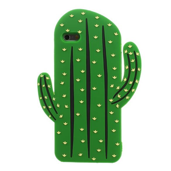 iPhoneSE/5/5s 背面ケース ケース カバー cactus サボテン シリコンカバー 面白い インパクト グリーン インスタ映え 驚かれる ビックリ びっくり 目立つ とげとげ 植物 プラント
