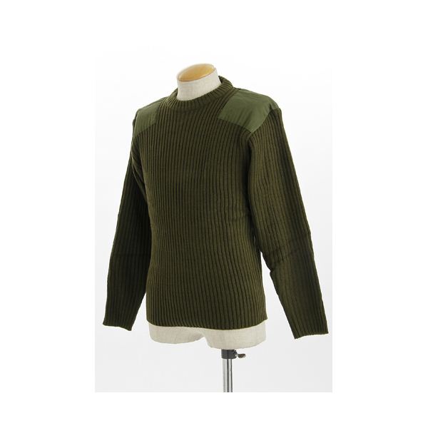 楽天ZAKKA-TOWNアメリカ軍 コマンド セーター M オリーブ アクリル コットン肘あて 肩当付 米軍 レプリカ ミリタリーウェア 軍モノ （メーカー直送）