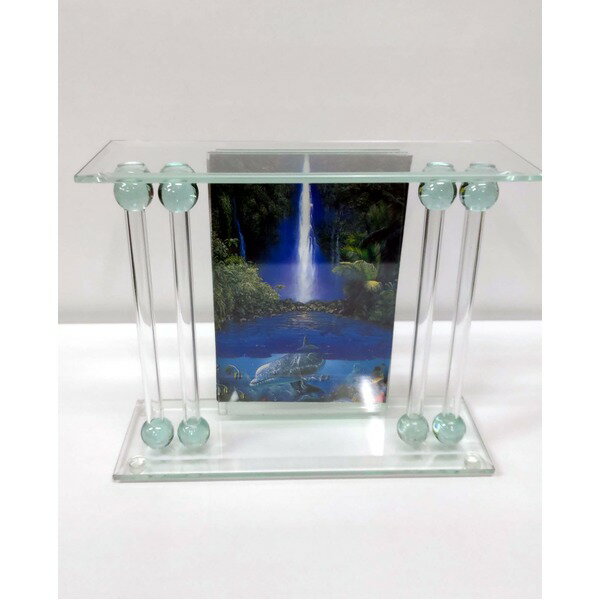 立体 クリスタル フォトフレーム クリスチャン リース ラッセン カハナホールズ 写真立て フレーム 額..