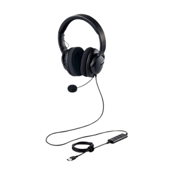 エレコム 大型両耳ノイズリダクションヘッドセット HS-HP105UNCBK (メーカー直送)