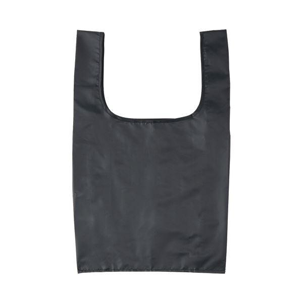 （まとめ）ジーナス ECO コンパクトマイバッグ M ブラック 1枚 【×10セット】 (メーカー直送)