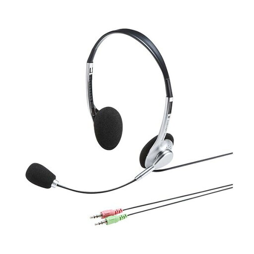 サンワサプライ マルチメディアPCヘッドセット シルバー MM-HS515SVN 1個 (メーカー直送) サンワサプライ マルチメディアPCヘッドセット シルバー MM-HS515SVN 1個 (メーカー直送)