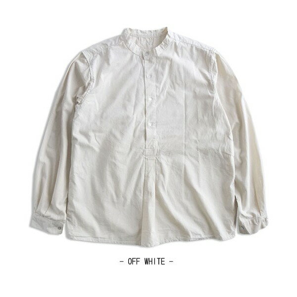 ブルガリア軍 グランパシャツ レプリカ 1 (M相当) オフホワイト 綿100％ プルオーバー ミリタリーシャツ スリーピングシャツ (メーカー直送)