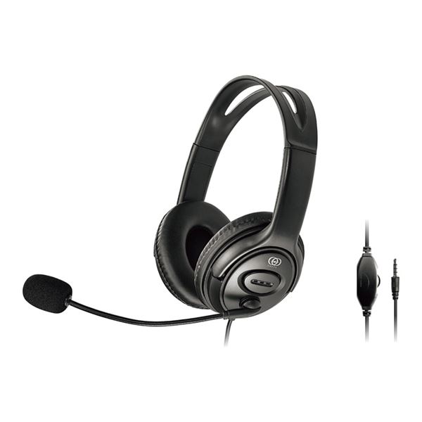 GOPPA 3極/4極ステレオミニプラグ搭載 密閉型ヘッドセット GP-HS24M/B (メーカー直送)