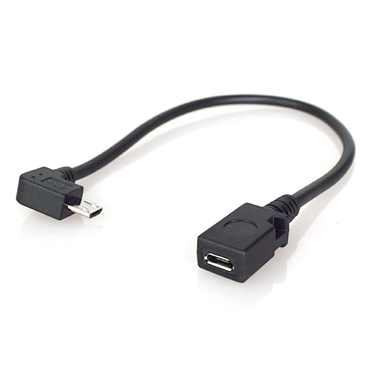 【処分特価】 (USB延長ケーブル) ［ZAZ］ microUSB 20センチ 延長ケーブル(左向きL型)
