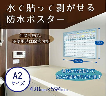 お風呂ポスター 【 どうぶつデザイン (干支も覚えられる) たしざん】 A2 (60×42cm) 都道府県も覚られる あいうえお表 ひらがな 日本製 ノートライフ 学習ポスター ポスター 学習 お風呂 防水 英語 おすすめ 知育