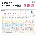小学生までにマスターしたい 算数 分数の種類と計算 お風呂ポスター A2(約60×42cm) 日本製 防水ユポ 水で貼ってはがせる 耐候インク 中学受験 学習 ノートライフ ギフト箱入り
