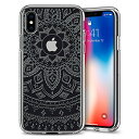 Spigen iPhone XS ケース/iPhone X ケース クリア パターン 耐衝撃 米軍MIL規格取得 5.8インチ 対応 TPU ソフトケース 傷防止 レンズ保護 薄型 軽量 ワイヤレス充電 リキッド・クリスタル 057CS22120 (シャイン・クリスタルクリア)