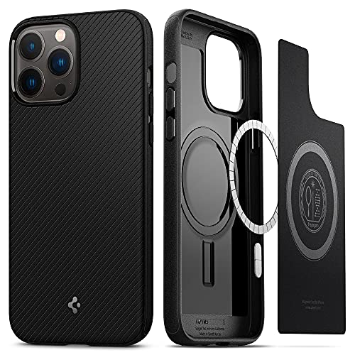 Spigen iPhone 13 Pro Max ケース Magsafe対応 マグネット搭載 TPU ワイヤレス充電対応 米軍MIL規格取得 耐衝撃 すり傷防止 マグ・アーマー ACS03226 (マット・ブラック)