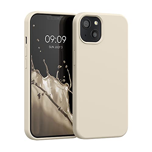 kwmobile Case Compatible with Apple iPhone 13 Case - TPU Silicone Phone Cover with Soft Finish - Cream