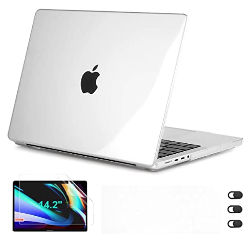 CISSOOK MacBook Pro 14 C` P[X NA   2021 2023N M3 A2992 A2918 A2779 M2 A2442 M1 f Ή Clear VFJo[  ^ ϏՌ { JISz L[{[hJo[ + ʃtB + webcam cover t