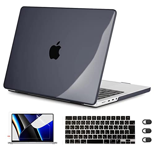 CISSOOK MacBook Pro 14 C` P[X ubN 2021 2023 V^  Jo[ ϏՌ M3 A2992 A2918 A2442 A2779 Ή  VFJo[ ^ y { JISz L[{[hJo[ +ʃtB +webcam cover t