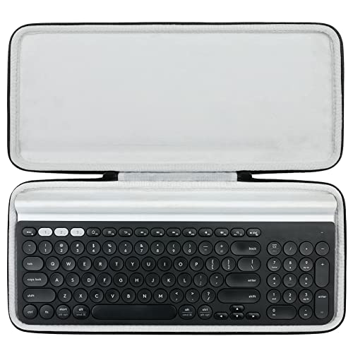 Khanka 収納ケース 互換品 Logicool ロジクール ワイヤレスキーボード K780（ケースのみ） ブラック