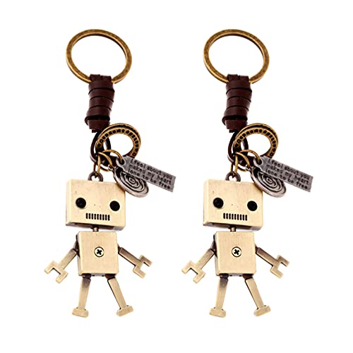[BESTOYARD] 2個ロボットキーホルダークリエイティブ金属ロボットキーリングハンドバッグ財布チャーム..