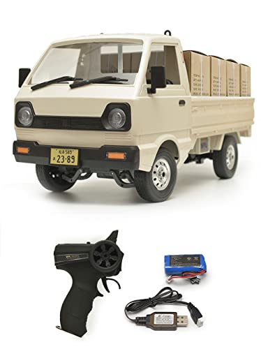 WPL JAPAN D12 WPL 正規品 技適マーク付き 1/10スケール 軽トラ RCカー 2WD 二輪駆動 バッテリー付き (ホワイト)