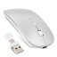 マウス Bluetooth Type-C充電式 ワイヤレスマウス 静音 充電式 薄型 小型 無線マウス 2.4GHz 3DPIモード 高精度 持ち運び便利 Mac/Windows/Surface/Macbook/iPad/PCに対応 (シルバー)