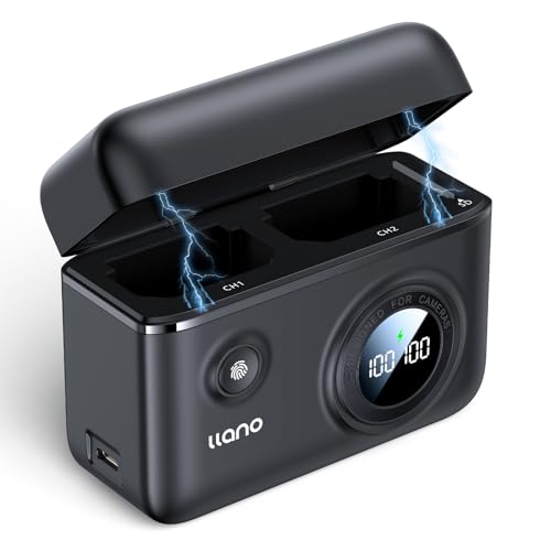 llano NP-FZ100 バッテリー 充電器 PD (バッテリー2個まで同時充電可能/USB-C 充電ポート/PD18W 高速充電/LED数字表示/SDカード収納付き) For Sony a9/A9R/9S/a6700/a6400/a7RV/a7IV/A7R3/7III/a7cなどに対応