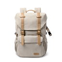 BAGSMART カメラバッグ おしゃれ 防水 カメラリュック DSLRカメラ レンズ 三脚収納可 BEIGE