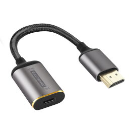 ELUTENG USB C メス から HDMI オス 変換ケーブル 4K@60Hz 2K@144Hz Thunderbolt 3 4対応 Type C 入力 HDMI 出力 変換アダプター MacBook Pro Mac Air iPhone 15シリーズなどに対応