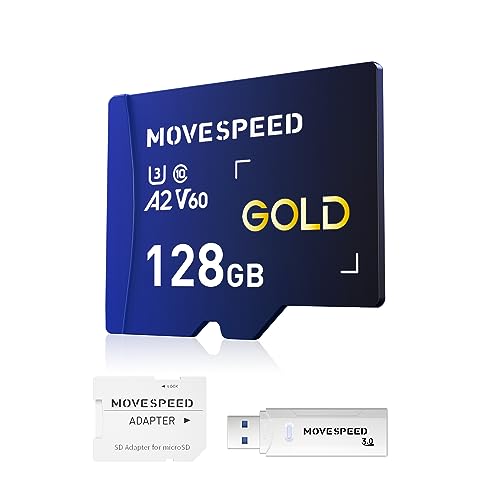 MOVE SPEED V60 マイクロsdカード 128GB 超高速 MicrosdXC Nintendo Switch SDカード 読込速度170MB/S 書込み速度100MB/S 8K 4K UHD撮影対応 UHS-I U3 V60 A2 C10 ゲーム 8K/4Kカメラ撮影 8K/4Kドライブレコーダー録画など対応