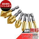 Saipor 皿取り錐ドリル ビット 皿取錐 下穴錐 座ぐり 面取りカッター バリ取り セット 六角軸 5枚刃 ドリルビット 電動ドリルセット 6本セット