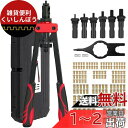 Proster ハンドリベッターセット 両手式 M3/M4/M5/M6/M8/M10などに対応 150pcsリベットナット付属 リベットナッター セット (赤)