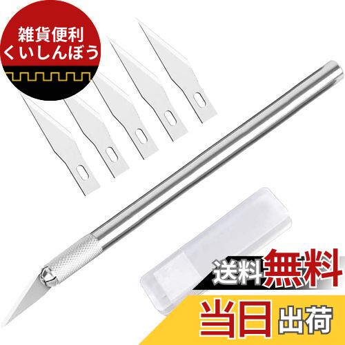 細工用カッター デザイン アート ナイフ 替え刃 5枚 切り絵 プラモデル 消しゴム はんこ 美術用品
