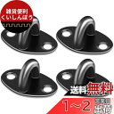 Raonlla アイプレート パッドアイ ステンレス 天井 フック 日除け サンシェード 金具 黒 4個入り