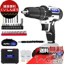 DayPlus 電動ドライバー 電動ドリル 21V 最大45N・m 25+1段階トルク調節 充電式ドライバー 軽量 スピード調節機能 正逆転切替 LEDライト付...