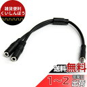 StarTech.com ヘッドホン+マイク変換アダプタ マイク付きヘッドセットY分岐ジャックケーブル 4極 3.5mm オス - 2x 3極 3.5mm メス...