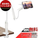 スマホアーム クリップ フレキシブルスマホアーム スマホスタンド アーム スマホホルダー クリップ 寝ながらベット用 スマホホルダー ベッド フレキシブルアーム 寝ながらスマホスタンド 土台強化 2段調節 柔軟自由調節 硬くない 3.5-6.3インチスマホに対応 (ホワイト)