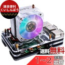 GeeekPi Raspberry Pi 4ファン、CPU冷却ファン付きRaspberry Pi 4ケース、Raspberry PiヒートシンクRaspberry PiファンRaspberry Pi 4モデルB用Raspberry Piケース(2)