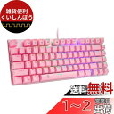 e元素ゲーミングキーボード メカニカル式キーボード 赤軸・青軸・茶軸 アンチゴースト英語配列81キー RGB発光LEDバックライト付き USB有線防水 Wind...