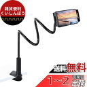 スマホホルダークリップ式 ベット用フレキシブルアーム スマホスタンド ダブレットスダント アーム100mmに延長 360度回転 自由調節 角度調整可能 TOPOOMY ブラック (ブラック, 100mm長さ)