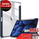 Fintie iPad Pro 11 ケース 2022/ 2021/ 2020/2018 11インチ 透明バックカバー Apple Pencil 収納可能 Apple Pencil 2 ワイヤレス充電対応 三つ折スタンド スリープ機能 軽量 薄型 傷つけ防止 PU合成レザー TPU (モデル番号A2435、A2759、A2761、A2762)(ネイビー)(2)