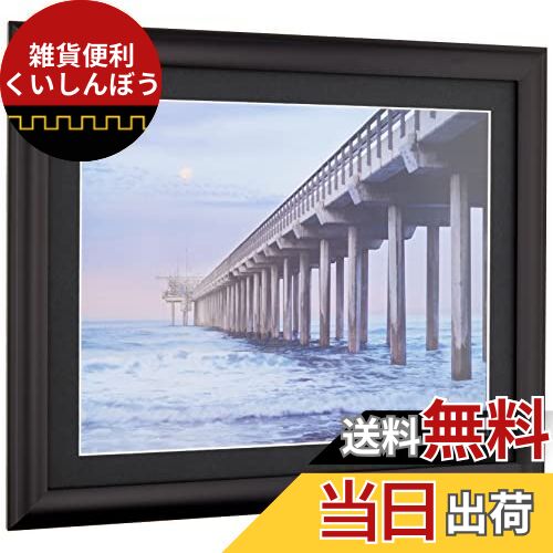 ケンコー(Kenko) アルミ額縁 ルックマイルド 6切 ガラスパネル ブラック ALM-6-BK