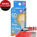 オーム(OHM) オーム電機 LED電球 小形(60形相当/780 lm/6.0W/電球色/E17/広配光210°/密閉器具対応/断熱材施工器具対応) LDA6L-G-E17 AG6
