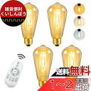 DiCUNO LED電球 E26口金 60W形相当 調光 調色 リモコン付き エジソン電球 6W 600lm 電球色 昼白色 昼光色 フィラメント電球 常夜灯 全方向タイプ 遠隔操作 茶色 省エネ PSE認証済み ST64 4個入(電池別売)