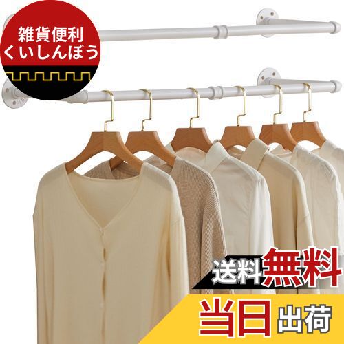 IBUYKE ハンガーラック アイアン 工業用パイプ衣類ラック 幅87cm たっぷり収納 アンティーク調 壁取り付け式 省スペース DIY 多目的吊り棒 おしゃ...