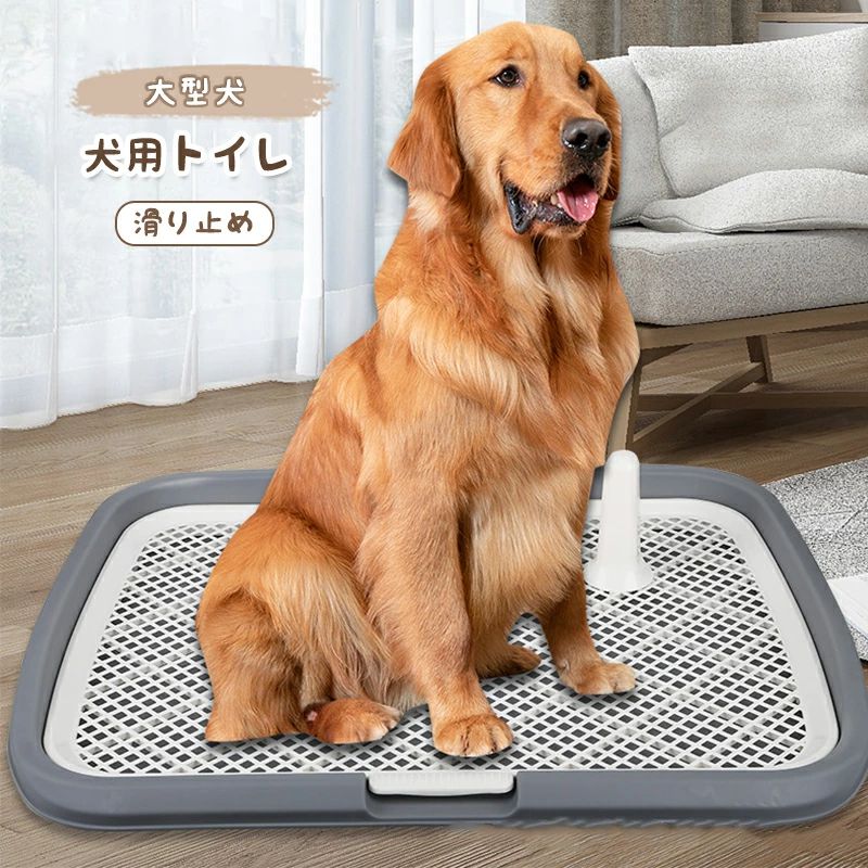 犬用トイレ ペットトイレ 大型犬 ペット メッシュ 犬トイレ 犬用トイレトレー 滑り止め ペット用品 トイレ 長さ65cm×幅50cm 犬のトイレ トレーニング お手入れ簡単 抗菌 犬用トイレボックス 屋内 屋外 大型犬