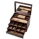 【送料無料】茶谷産業 日本製 Wooden Case 木製ジュエルケース(アクセサリーケース) 3ツ引 017-806