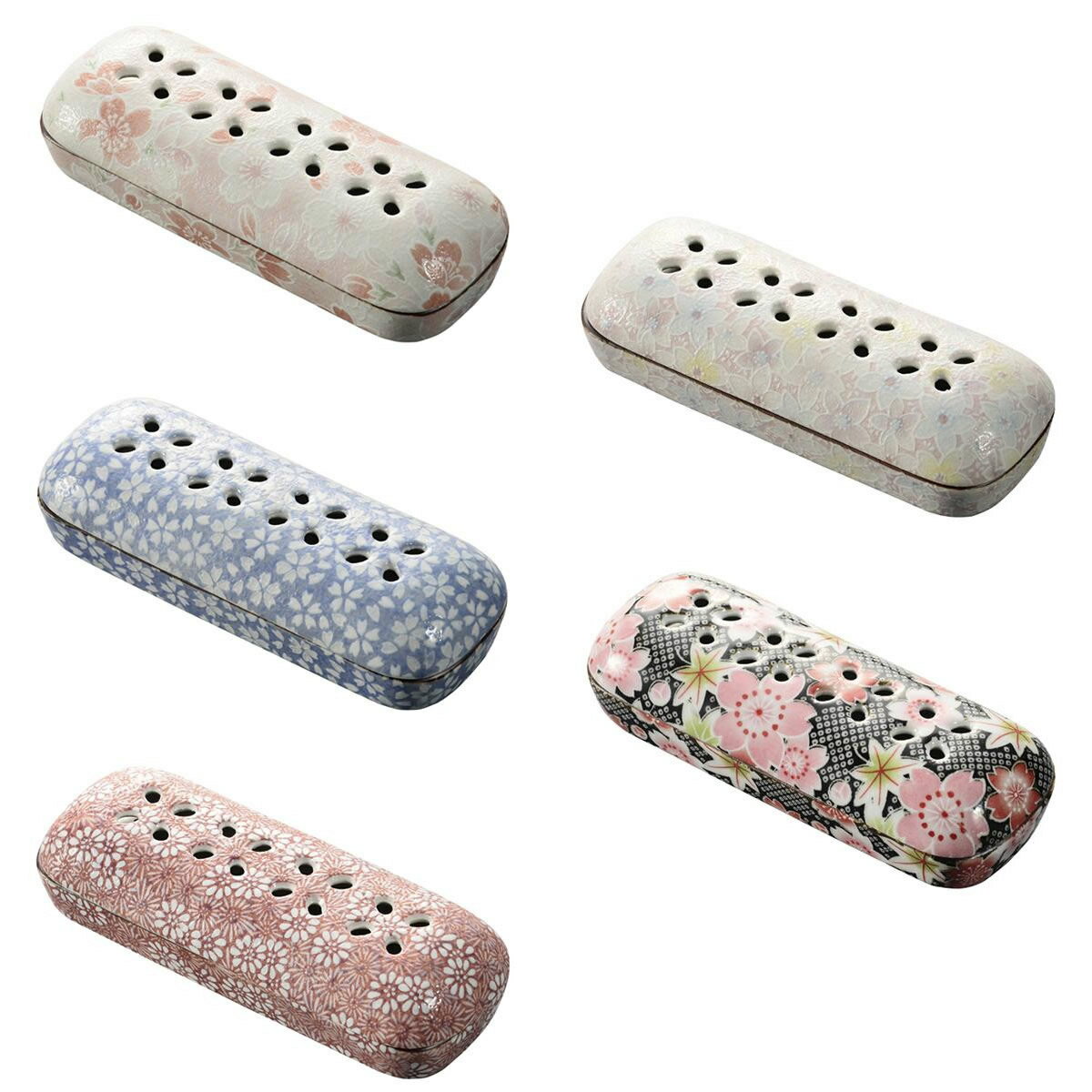 【送料無料】香炉灰 線香置き！有田焼 花摘寝かせる線香皿のサムネイル