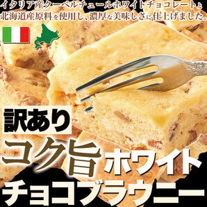 【送料無料】訳ありスイーツ ホワイトチョコレート！訳あり コク旨ホワイトチョコブラウニーどっさり1kg