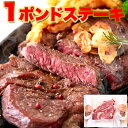 【送料無料】熟成肉 ステーキ用牛肉 特大！牛肩ロース熟成肉1ポンドステーキ 450g