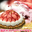 【送料無料】イチゴたっぷり イチゴタルトケーキ 直径14cmホールケーキ！ストロベリータルト その1