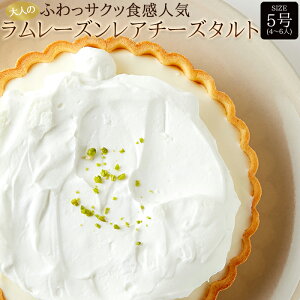 【送料無料】レアチーズケーキ ホールケーキ！ラムレーズンチーズタルト5号